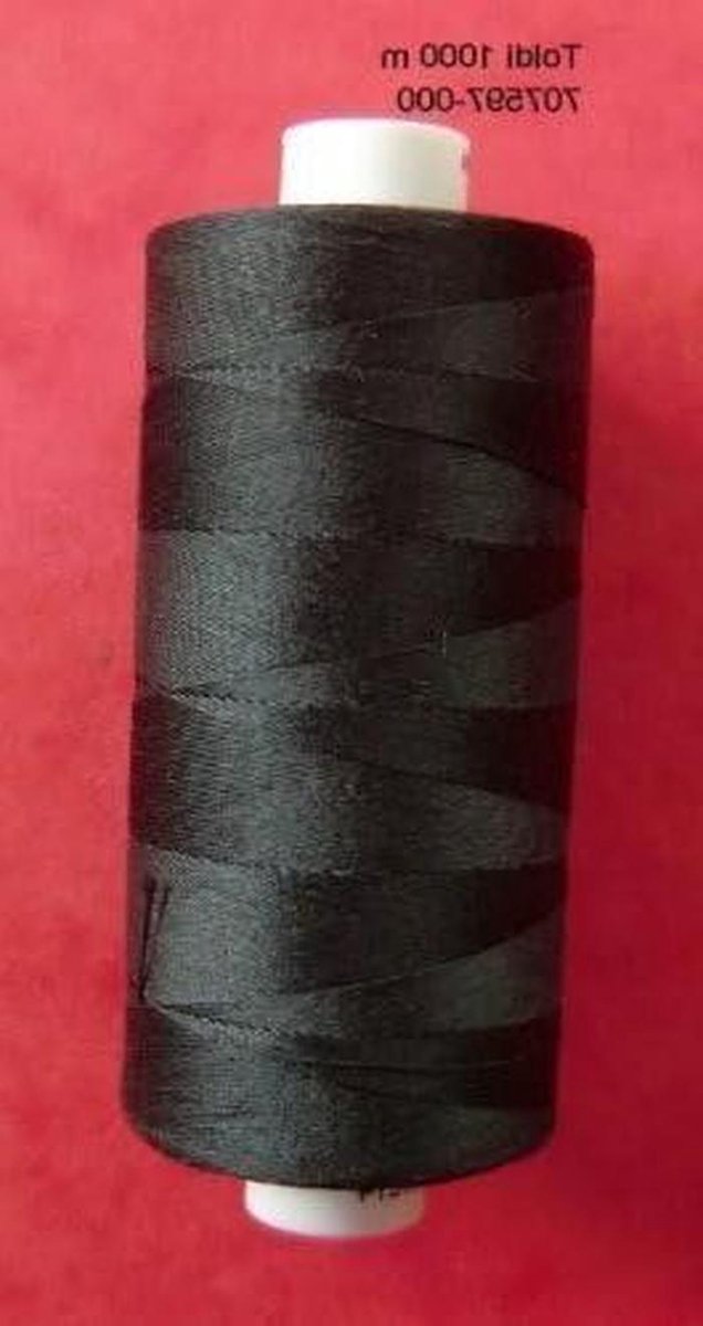Naaigaren Polyester - Allround Draad - Kleding Repareren - Goede Naaibaarheid - 1000m - Zwart