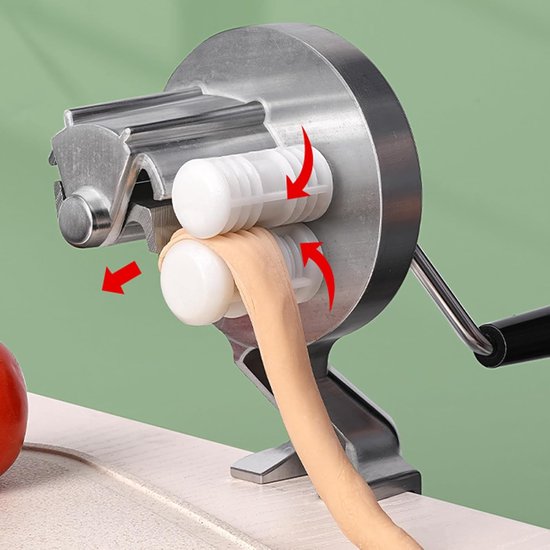 Handmatige pastamaker - Cavatelli machine - Zelfgemaakte pasta maken - Duurzaam en draagbaar - 27 x 11 cm - Zilverkleurig — afbeelding 2