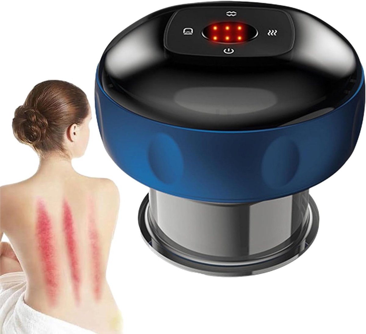 Elektrische Cupping Machine - Massage Apparaat - Spieren Ontspannen - 3-in-1 Functie - 20 Minuten Timer - Rood