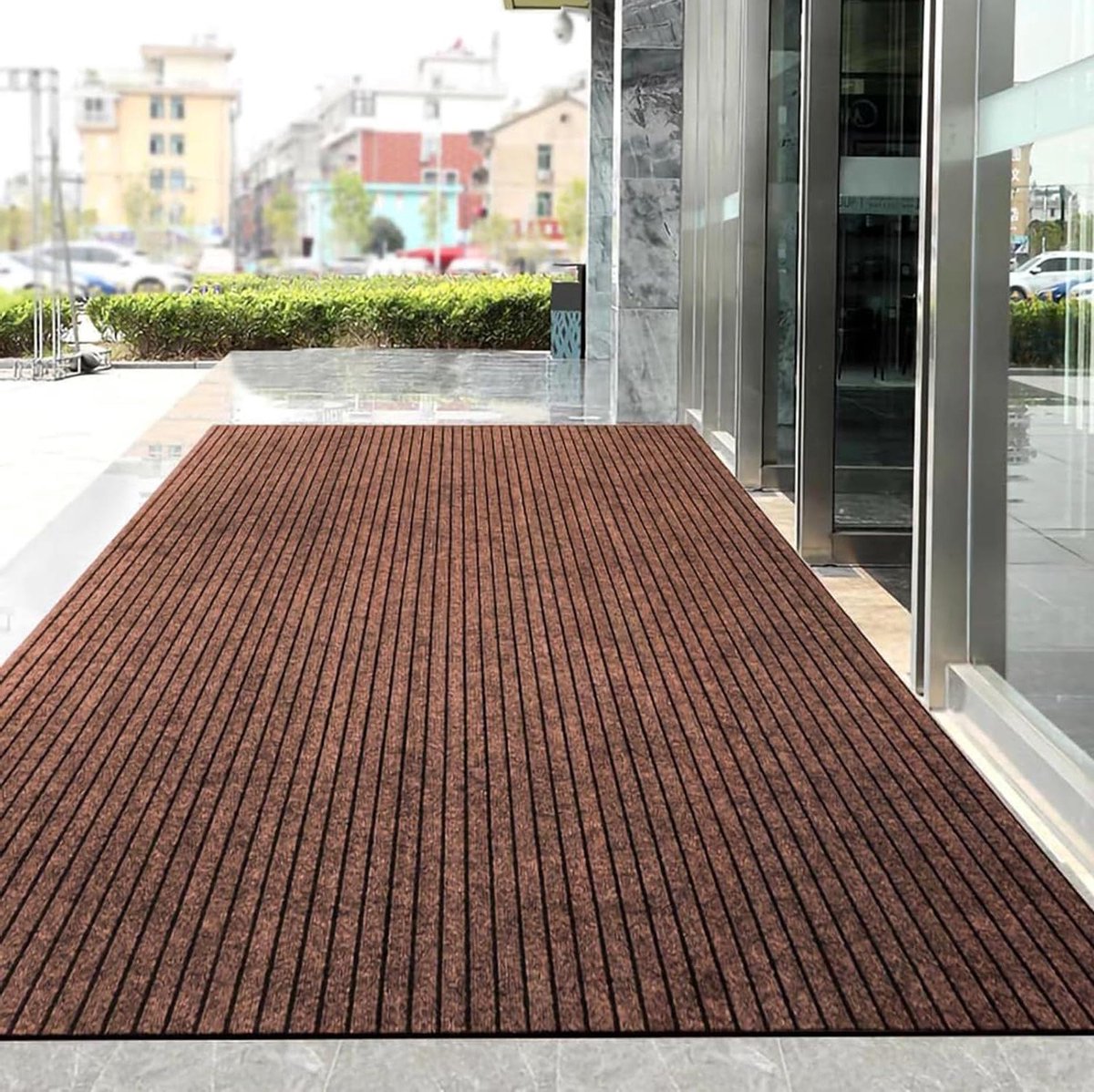 Binnendeurmat - Vuilvangmat - Houdt Huis Schoon - Antislip Achterkant - 180x75cm - Bruin