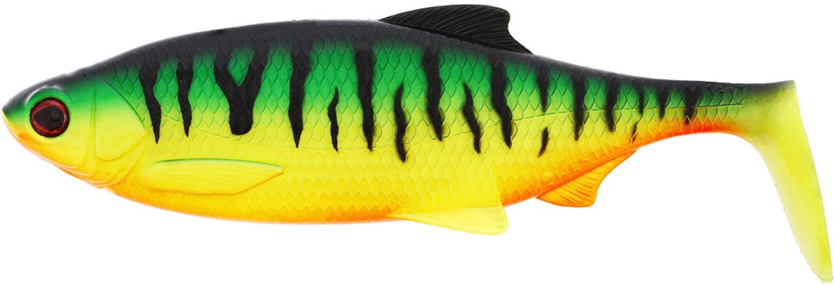 Westin Ricky the Roach Shadtail 10cm 14g – Realistische Roofvis Shad 2 Stuks - Kleur : Firetiger