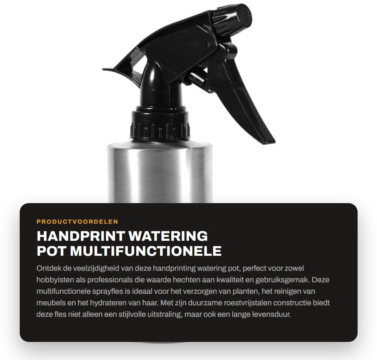 Dailygoods- Gieter 304 Roestvrij Staal - Handdruk Sproeier - Multifunctionele Waterkoker - Voor Planten/Gezicht - 250ml - Duurzaam en Corrosiebestendig - Waterfles