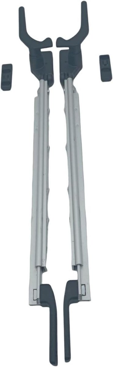 Raamheffer set - Camper venstersteun - Voertuig ventilatie - Automatische klikfunctie - 20 cm - Zilverkleurig