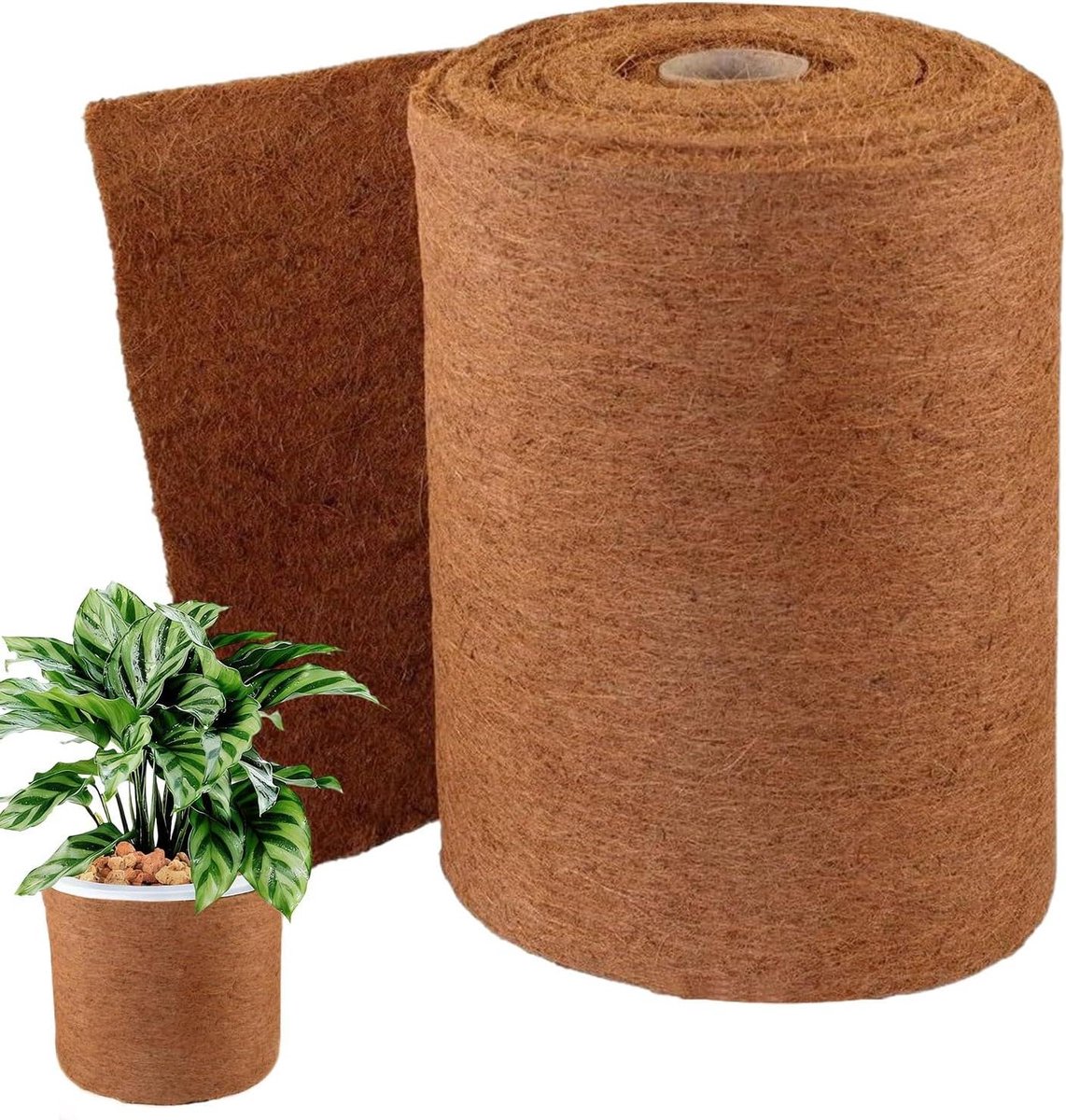 Kokosvoering op rol - Plantenbak voering - Planten beschermen - Natuurlijke vezels - 50 x 200 cm - Natuurlijk