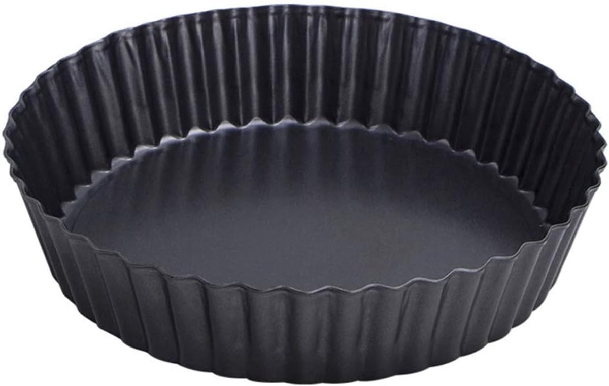 Taartvorm met bodem - Quiche vorm - Taarten bakken - Afneembare bodem - Diameter 24 cm - Grijs