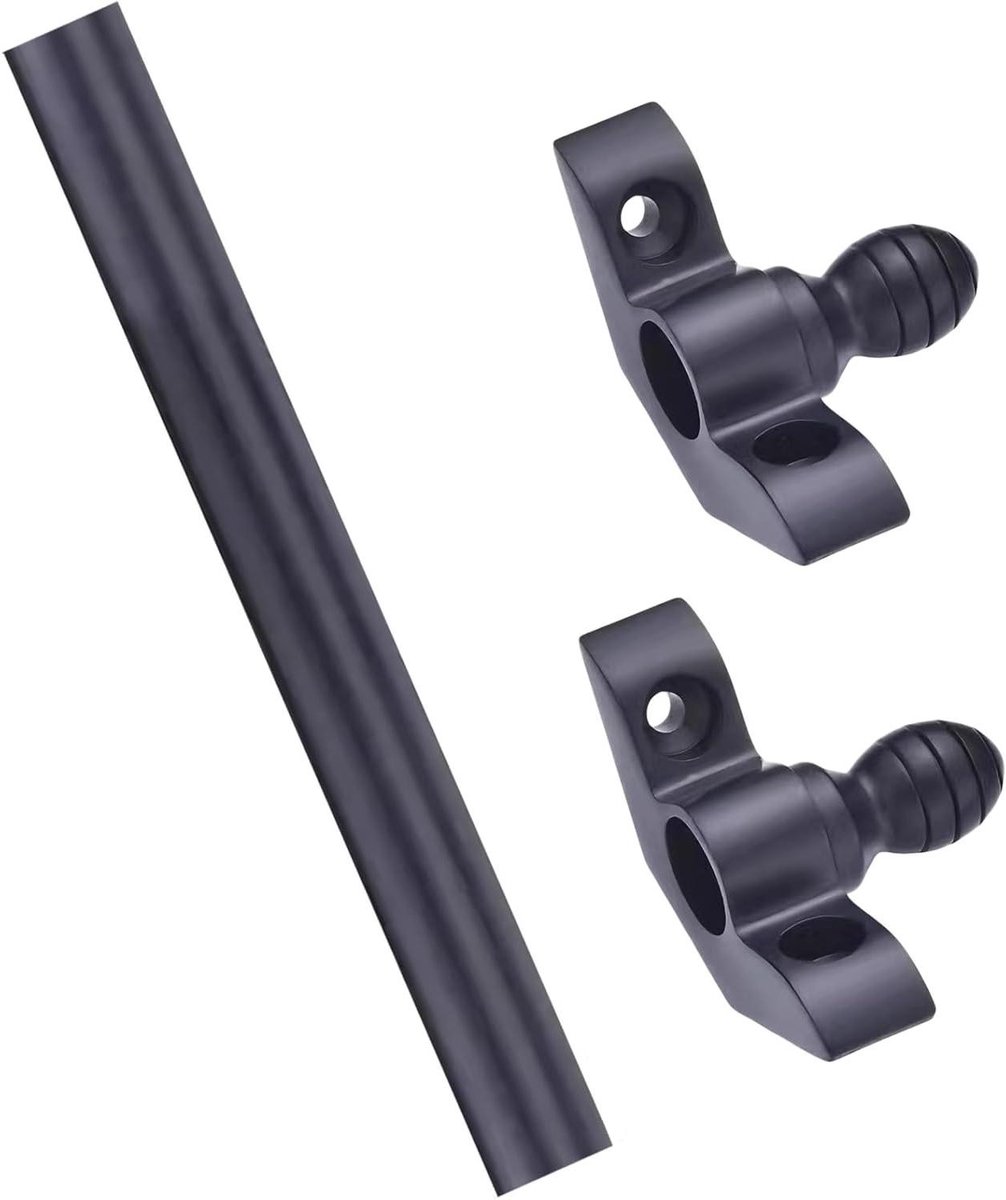 Traploperstangen Set - Tapijt Bevestiging - Trap Installatie - Massief Messing Constructie - 71 Cm 3 Stuks - Zwart