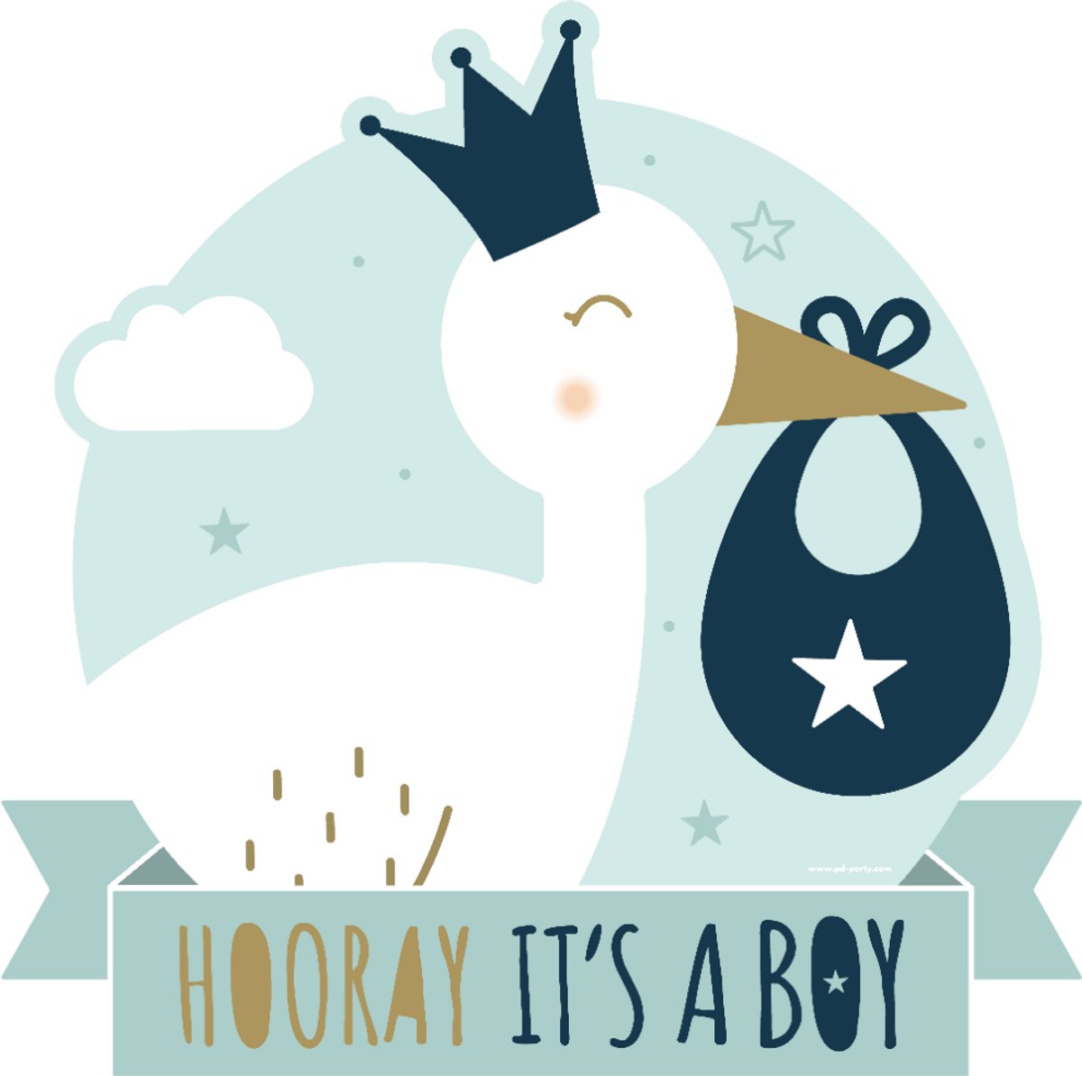 Decoration sign - Newborn baby boy