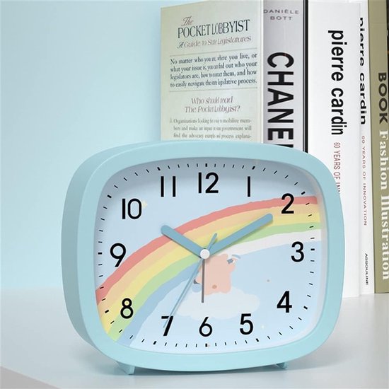 Kleine wekker - Nachtkastje klok - Kinderen wakker maken - Stille wijzerplaat - Compact formaat - Verschillende kleuren — afbeelding 3