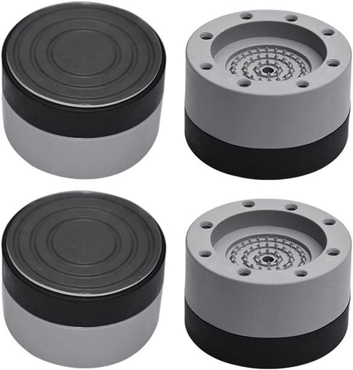 Wasmachine Mat - Anti-vibratie Pads - Stabiliteit Verhoging - Geluidsdempend Effect - 16 Stuks - Zwart