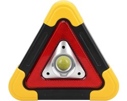 Waarschuwingsdriehoek Lamp - Noodverlichting Auto - Veiligheid Onderweg - Oplaadbare Batterij - 20 x 18 x 6 cm - Rood