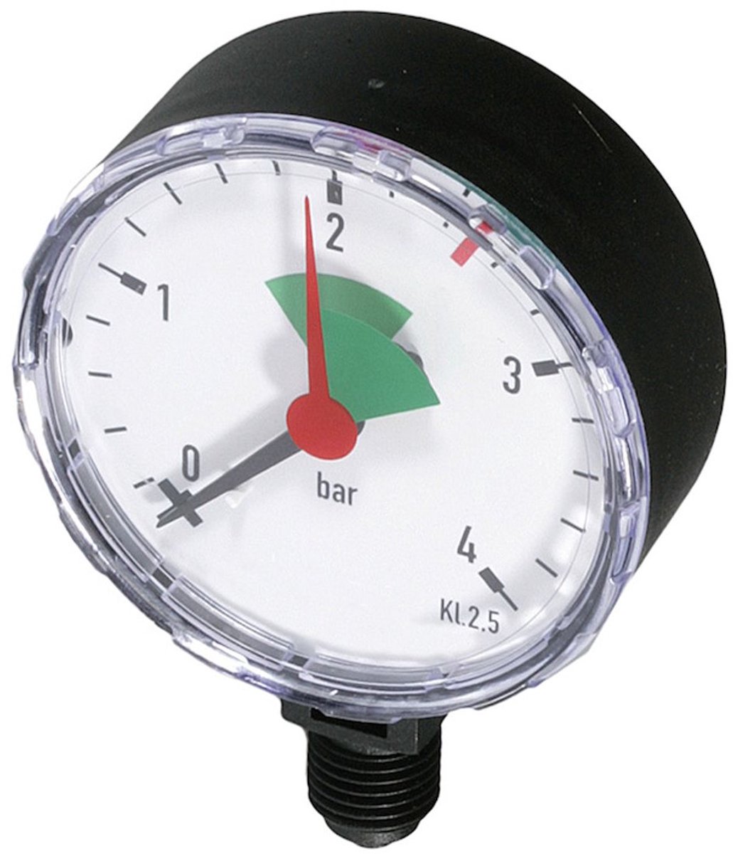 Resideo Manometer MF 126 0-4 bar, 63 mm, aansluiting onder G 1/4, MF126-A4