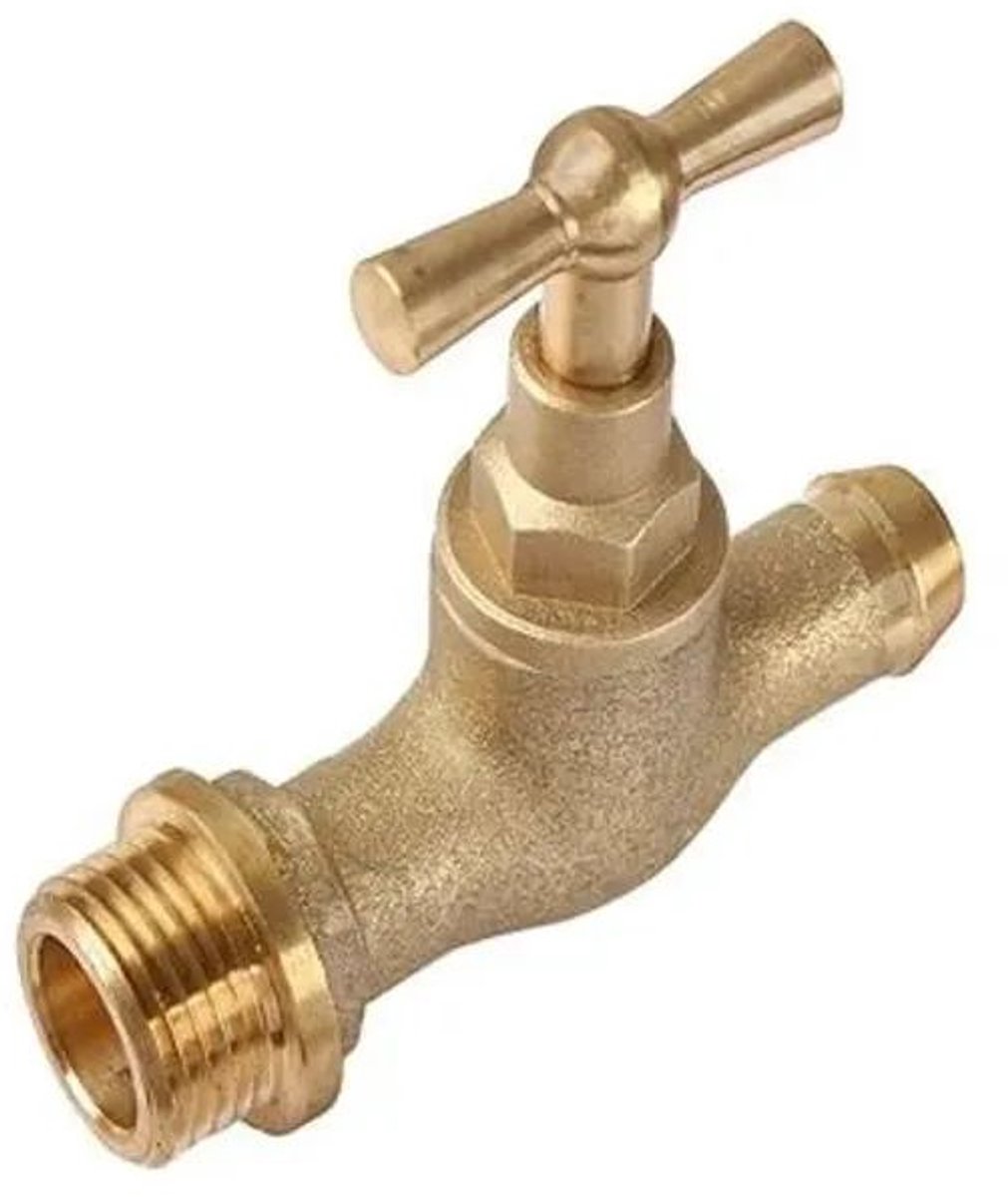 Schlösser Armaturen JS Aftapkraan met rechte uitloop, DN15, buitendraad 1/2'', van messing, 0018331500001