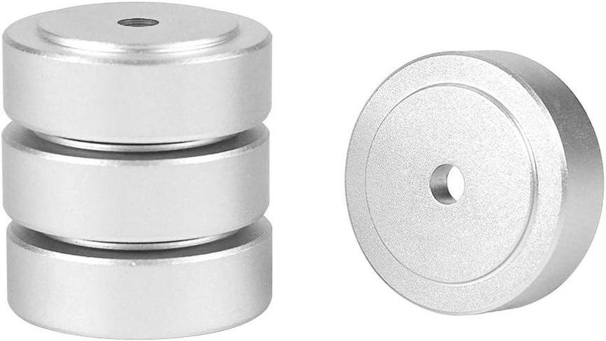 Versterker Voetjes - Schokdempers - Geluid Verbeteren - Afneembare Ring - 30x10mm - Zilver