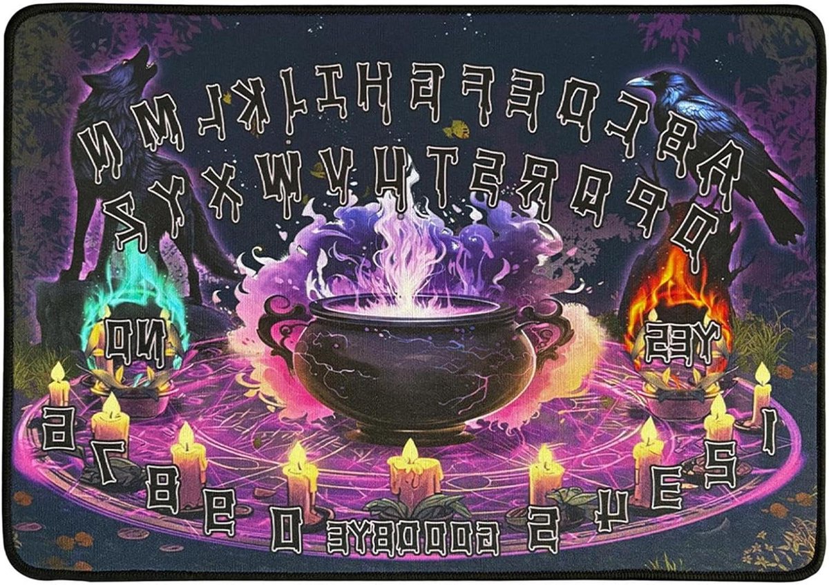 Waarzegbord Hekserij - Pendelbord Spiritisme - Spirituele Verkenning - Symbolische Wegwijzer - 27x38cm - Zwart