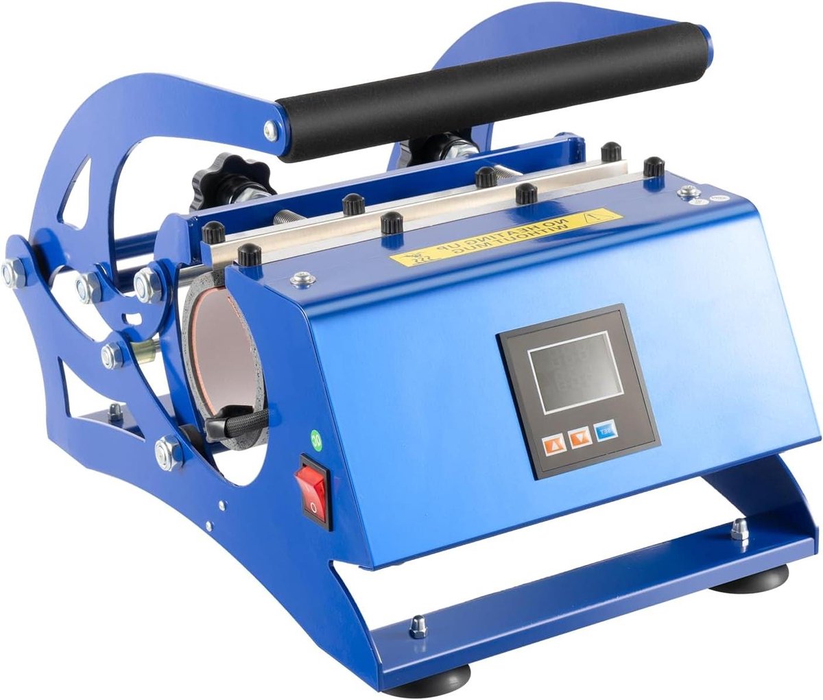 Mokkenpers - Hittepers bedrukken - Gepersonaliseerde cadeaus - 6-in-1 functie - 600 Watt - Blauw zwart