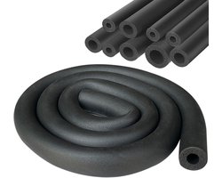 Buisisolatie, schuim, Ø 32 mm, buisisolatie, buis, zwart, voor verwarming, sanitair, verwarmingsbuis, koperen buis, 1,8 m (zwart, 32 mm)