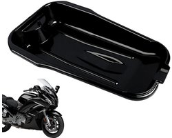Afvoerolie-opvangbak - Oliecontainer Voertuig - Motoronderhoud Werkplaats - Hoge Temperatuur Bestendig - 41x235x7 cm - Zwart