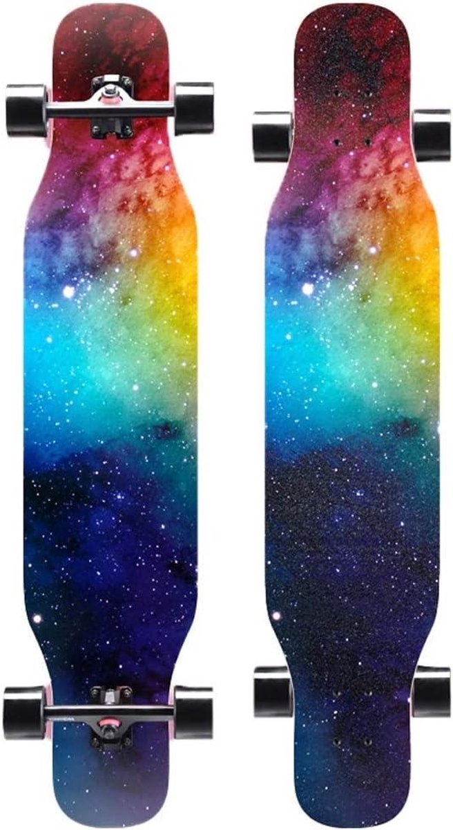 Longboard Skateboard Cruiser Board Dansen Cruisen Freeride 7 Laags Esdoorn 43 Inch D-Flash Wheel