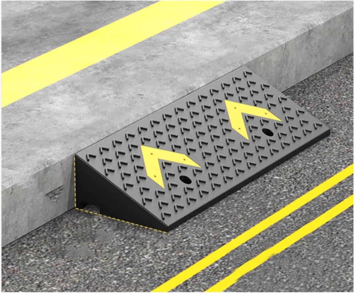 Drempelhelling - Oprijplaat - Hoogteverschil Overbruggen - Antislip Textuur - 100x35x15cm - Zwart