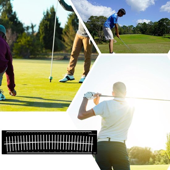 Golf Trainingshulp - Oefenmat Swing - Golfswing Verbeteren - Opvouwbaar Ontwerp - 3 Meter Lijn - Groen van GOLF — afbeelding 4