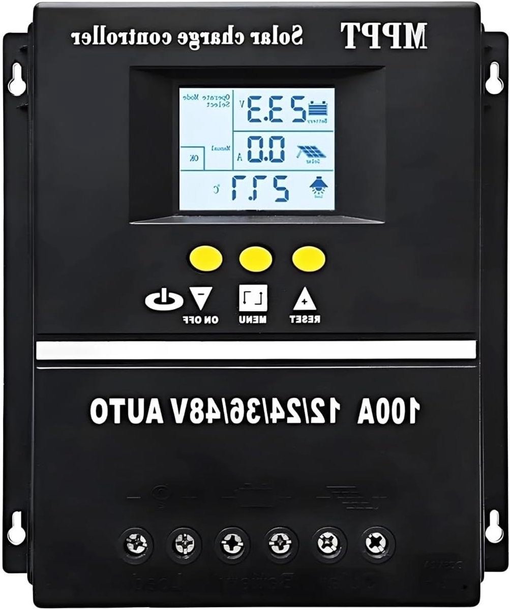 Zonnelaadregelaar - MPPT Solar Controller - Zonne-energie Beheer - Geavanceerde MPPT Tracking - 100A - Zwart