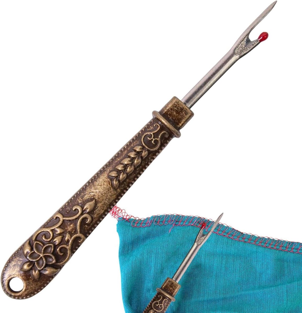 Naadverwijderaar - Garenverwijderaar - Naaiprojecten - Verfijnd ontwerp - 82 cm - Goud