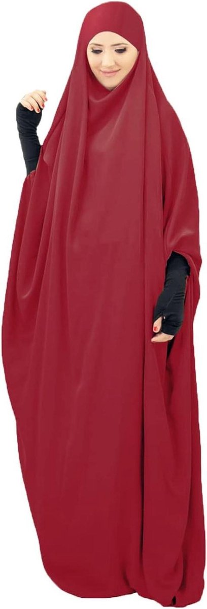 Gebedsjurk Dames - Islamitische Jurk Abaya - Religieuze Ceremonies - Eendelig Ontwerp - One Size - Effenvorm
