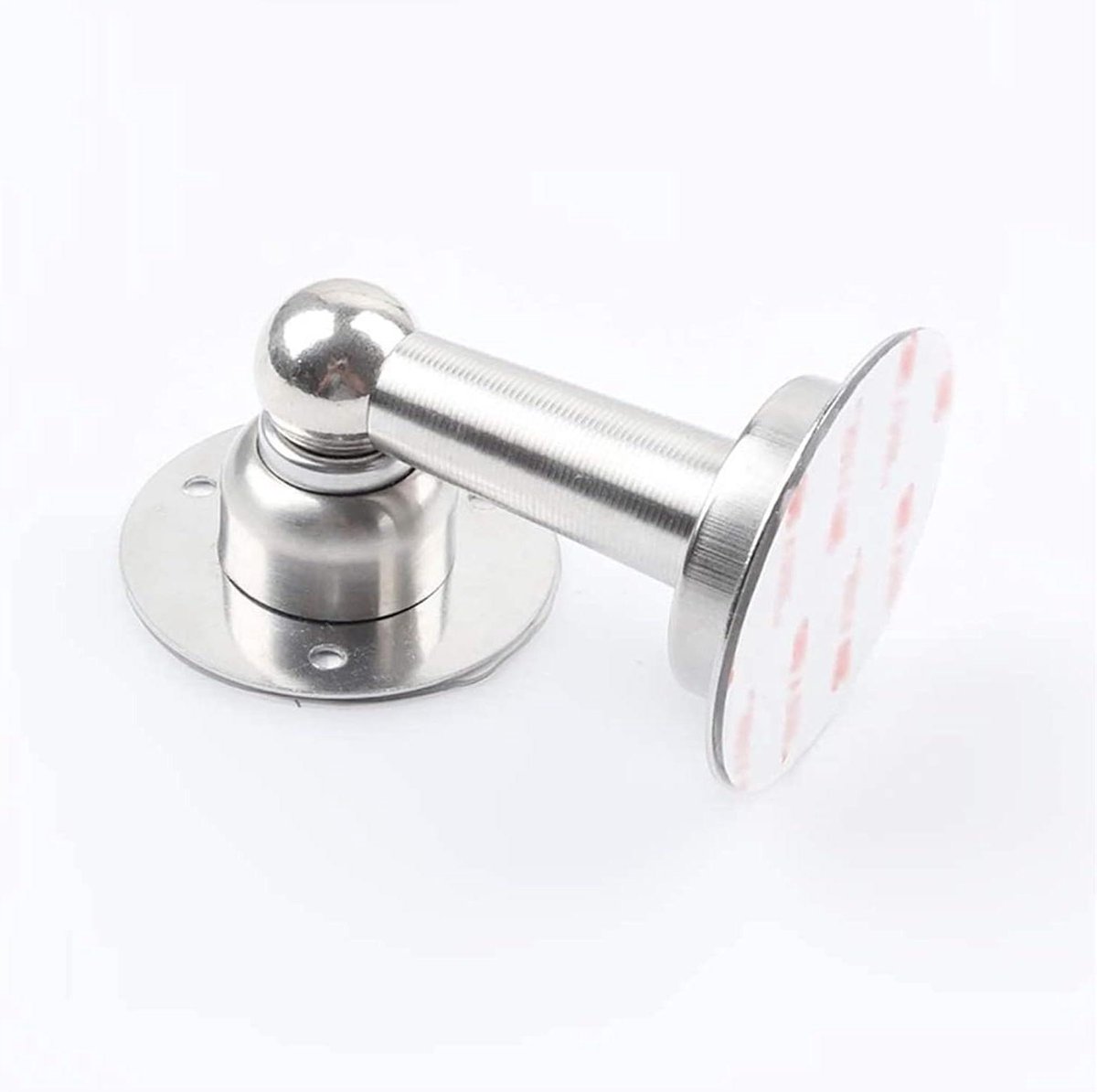 Deurstopper - Deurstop - Wandbescherming - Magnetisch RVS - 95mm - Zilver