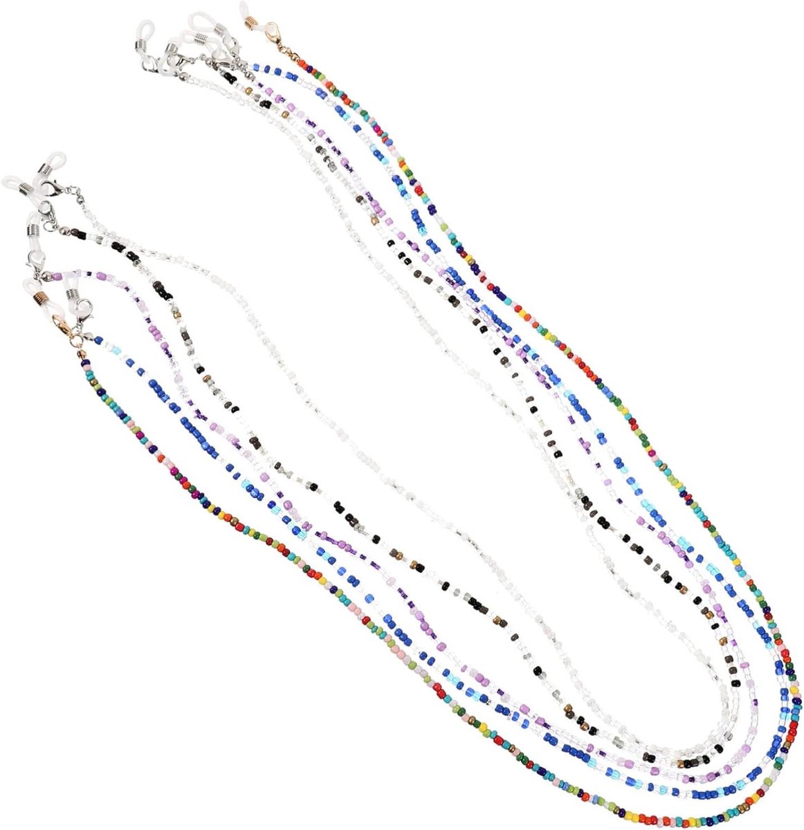 5pcs Sunglasses Chain Lanyard Women Sunglasses Mask Necklace Bead Handle Chain Eyeglass Lanyard Beads Mask Lanyard Fashion Necklace European and American Bracket