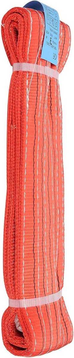 Industriële Hijsband - Dubbele Oogriem - Kraanwerkzaamheden - Hoogwaardig Polyester - 5T Capaciteit - Blauw