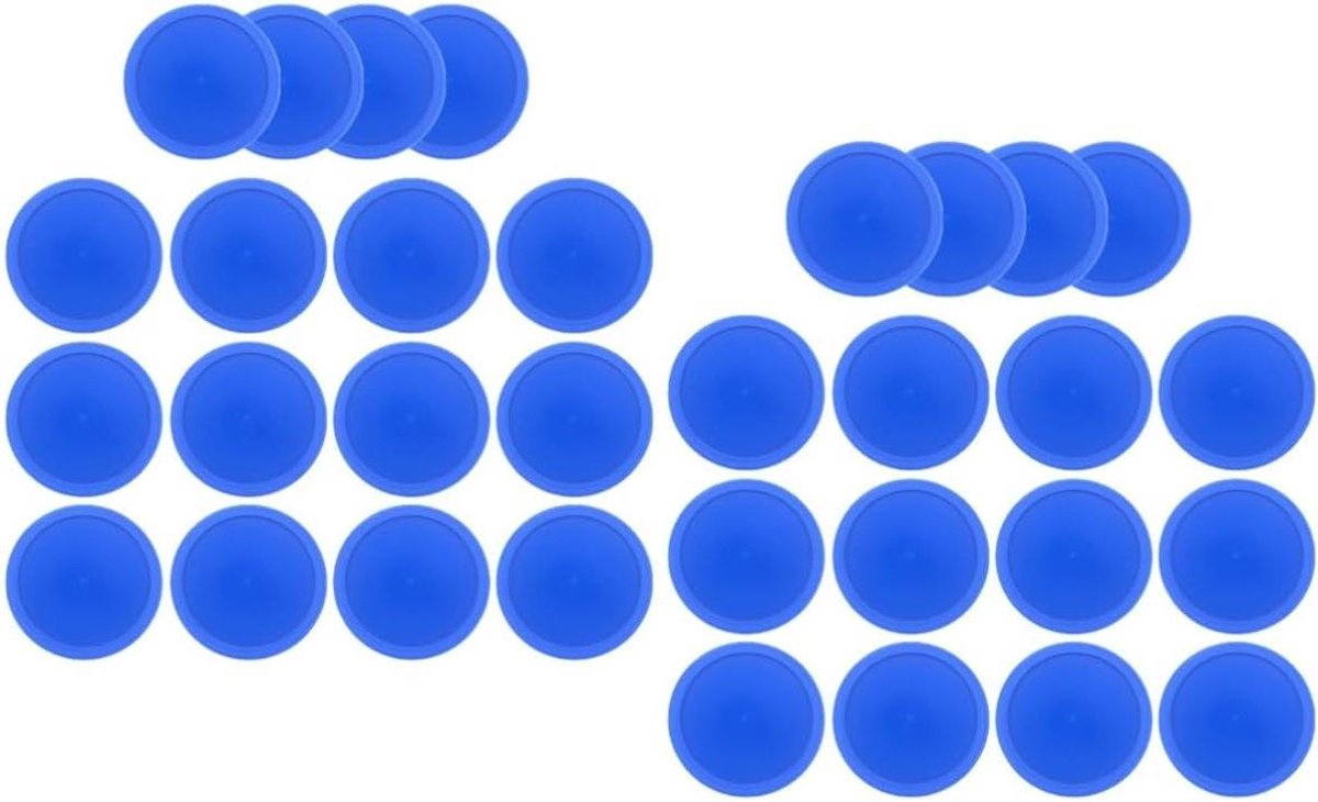 Airhockey Paddles - Pucks en Pushers - Spel Verbeteren - Set van 40 stuks - 6.4x6.4CM - Blauw