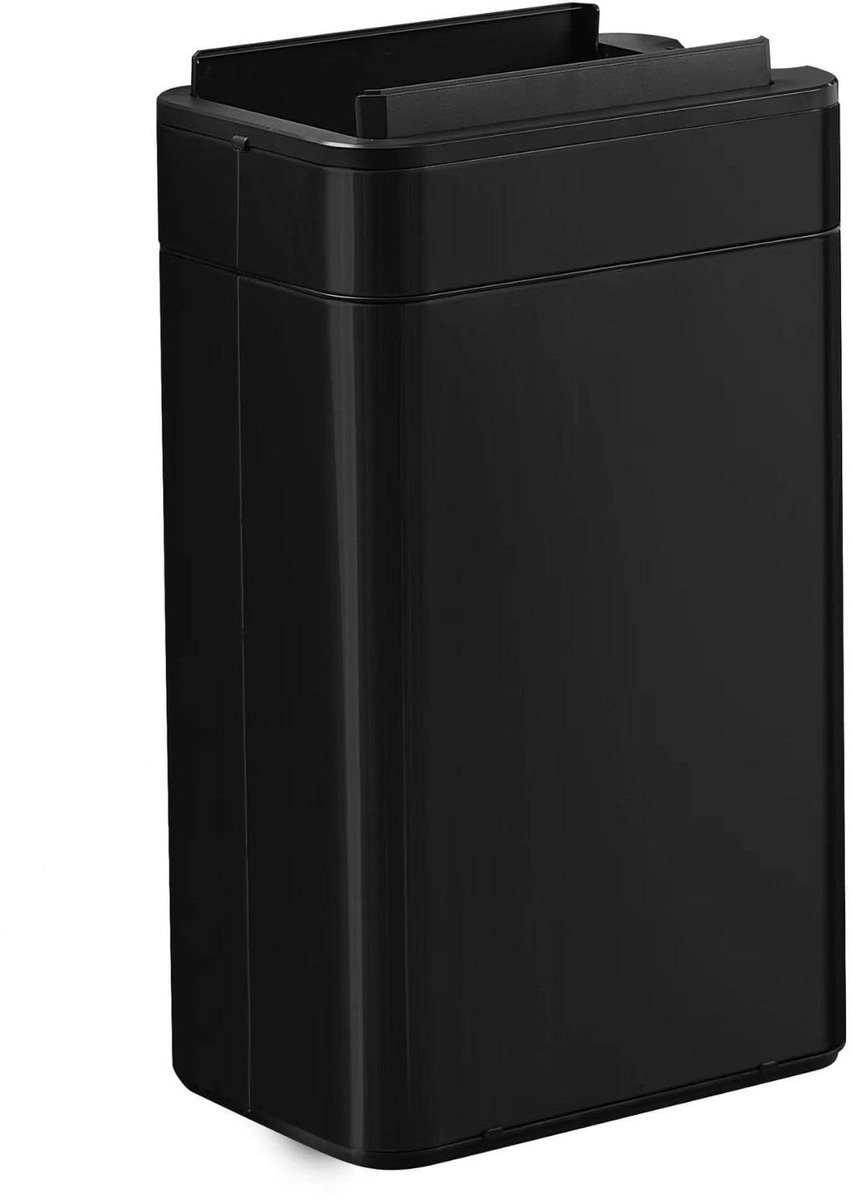 Prullenbak met Sensor - Afvalbak RVS - Afval Beheer - Automatisch Deksel - 60 Liter - Zwart