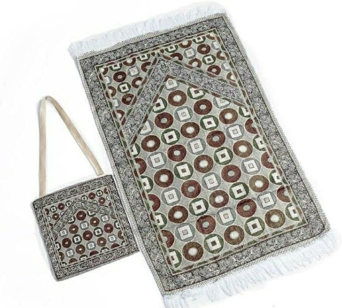 Gebedskleed - Gebedsmat - Buiten bidden - Inclusief reistas - 65x105cm - Islam Bloem