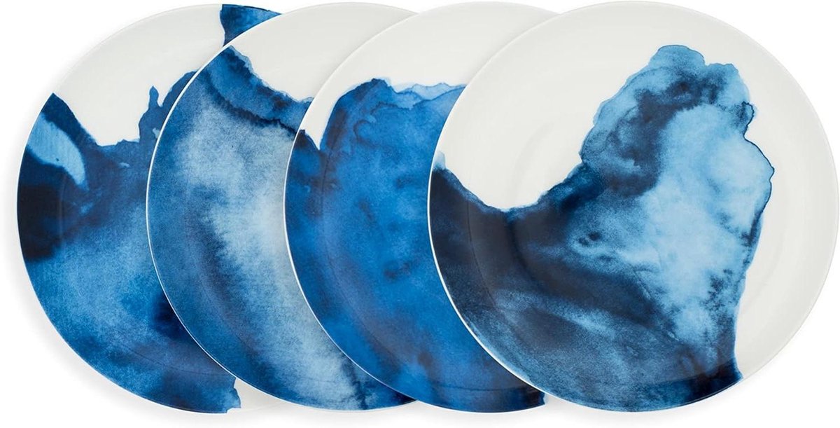 Zijborden Set - Dinerborden - Mooie Maaltijden - 4 Delige Set - 21cm Diameter - Meerkleurig