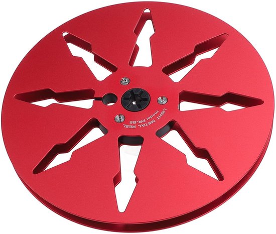 Lege Tapespoel - Spoel voor Tape Machine - Muziek Opnemen - Aluminiumlegering Constructie - 7 inch - Rood — afbeelding 4