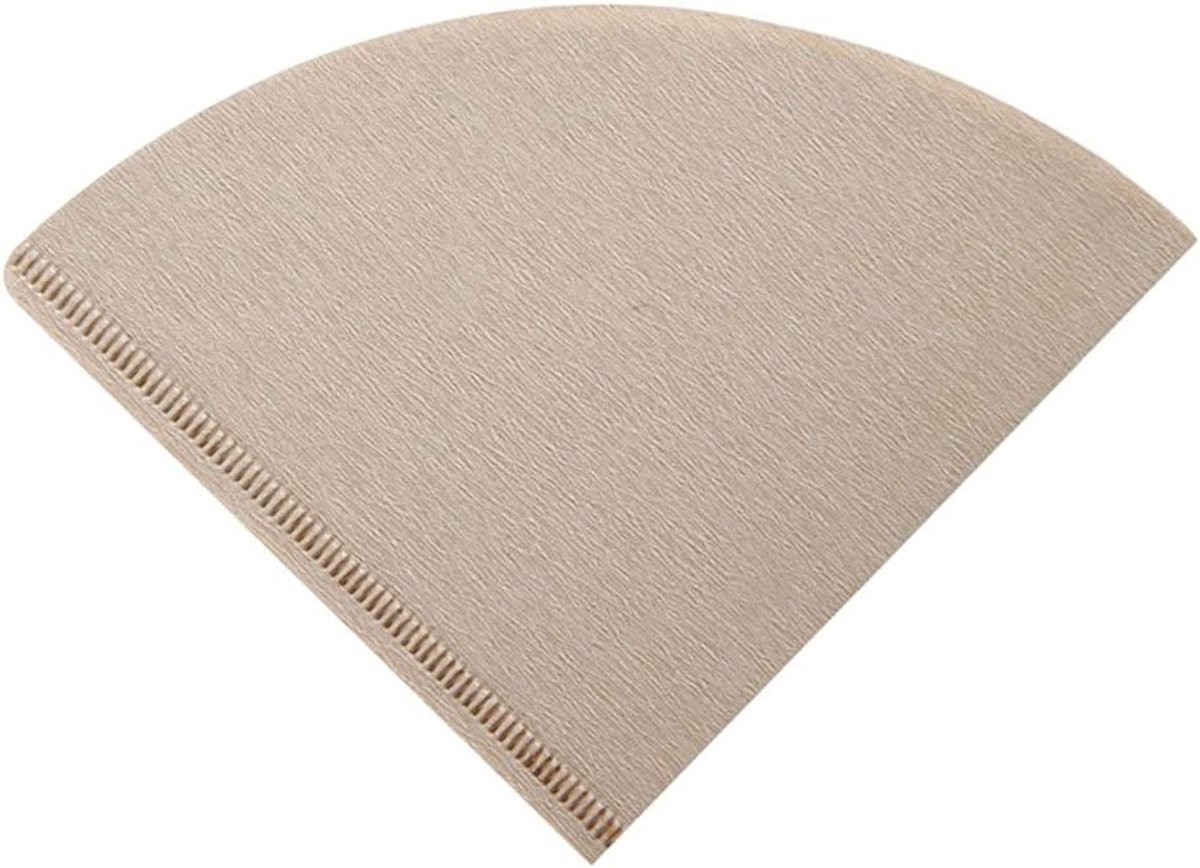 100 Stuks Koffiefilters van Natuurlijk Conevormig Ongebleekt Papier voor Koffiezetapparaat en Dripper