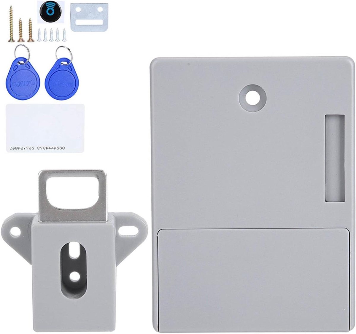 Intelligent Kastslot - Elektronisch Slot - Veilige Opslag - Boorvrije Installatie - Tot 45mm Deur - Grijs