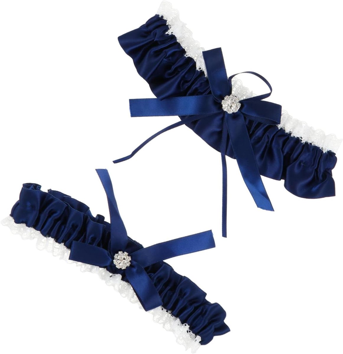 Bruiloft Been Accessoire - Bruidslingerie Band - Bruiloft Decoratie - Zacht Elastisch Materiaal - 18x5x1cm - Wit