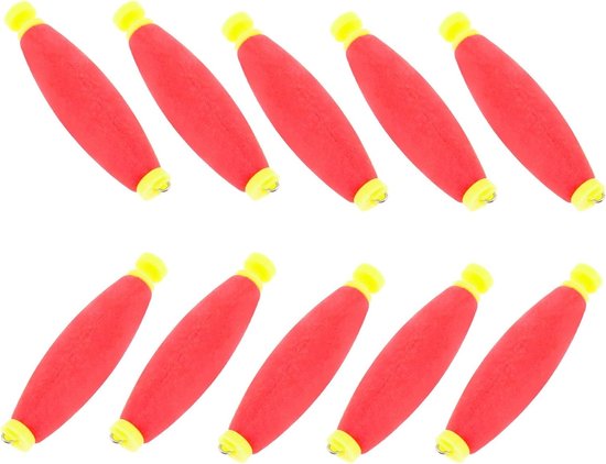 10 Stuks Gewogen Vissersdobbers van Schuim, Snap-On Vloats, Visspullen en Accessoires voor Effectief Vissen — afbeelding 3