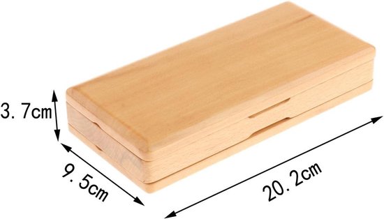 Houten Riet Houder - Opbergkoffer Riet - Riet Beschermen - Ventilatie Gaten - 40 Rietjes - Beige — afbeelding 5