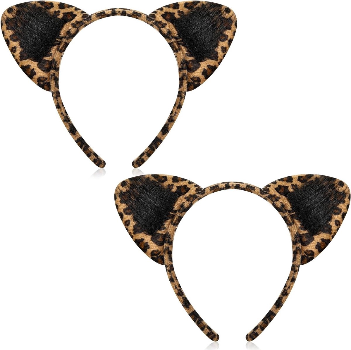 2 Stuks Dieren Hoofdbanden voor Oren, Dieren Kostuum Make-up Accessoires voor Volwassenen Cosplay en Halloween Feestjes