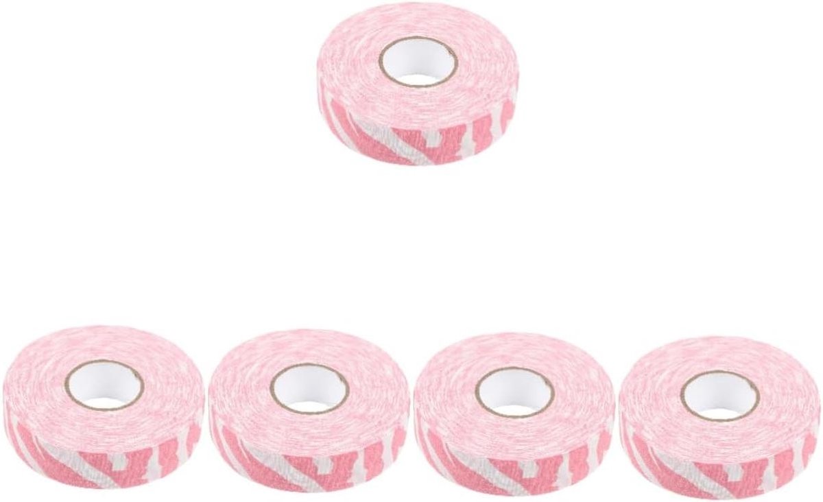 Hockeygreep Tape - Sporttape Sokkentape - Stick Grip Verbeteren - Duurzaam Polyester Katoen - 5 Rollen 10 Meter - Wit