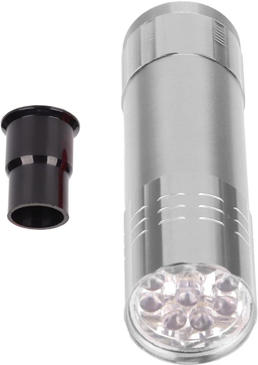 LED Eierkaars - Eiertester Lamp - Eieren Inspecteren - Koel Spotlicht - Compact Formaat - Zilver