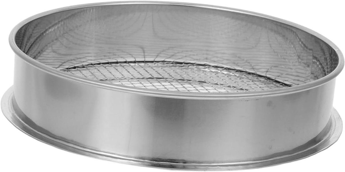 Tuinzeef RVS - Metaal Zeef - Grond Zeven - Duurzaam Ontwerp - 20.5 cm - Zilver