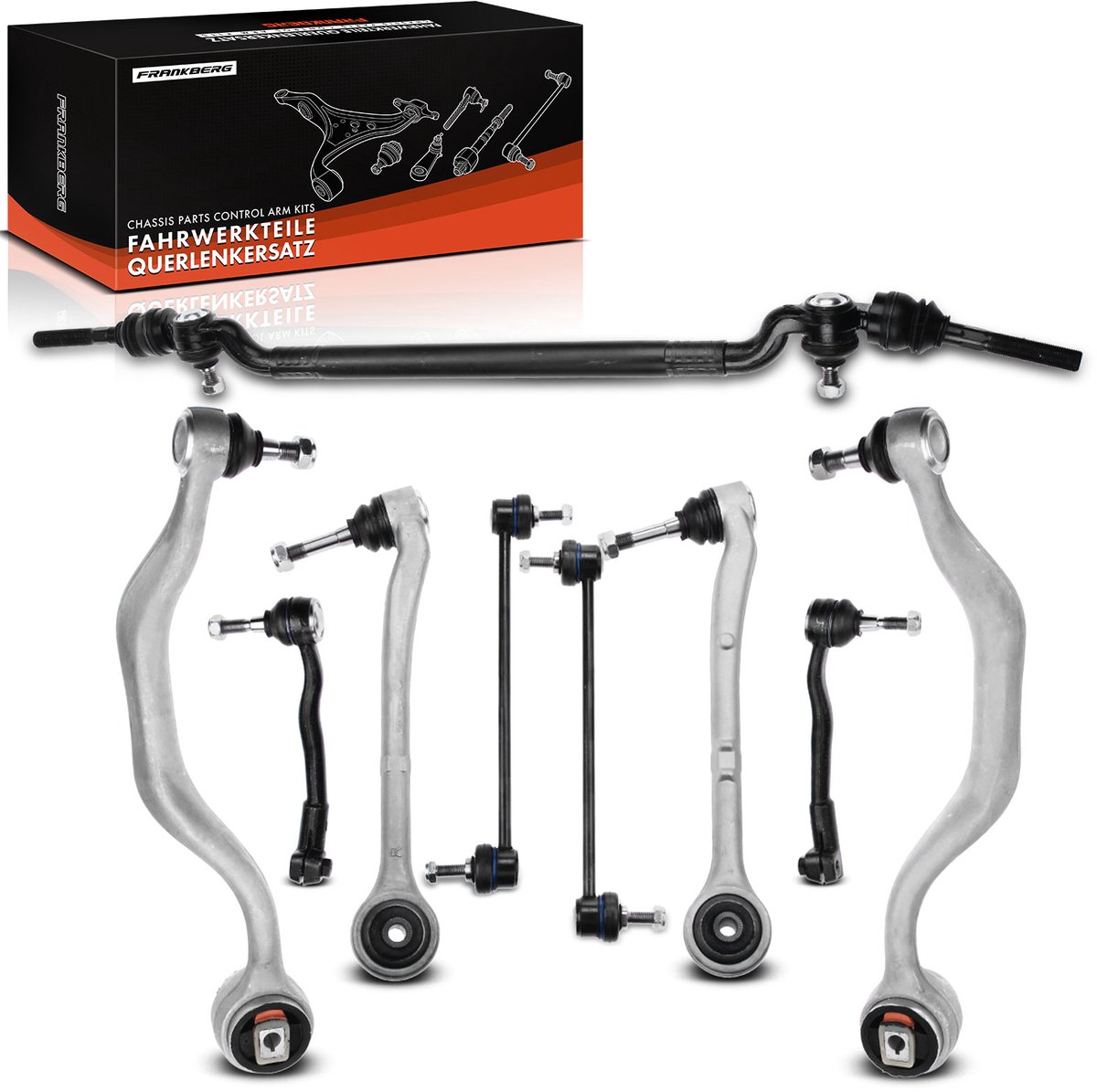 Frankberg 9-delige draagarm set vooras voor BMW 5er E39 5er Touring