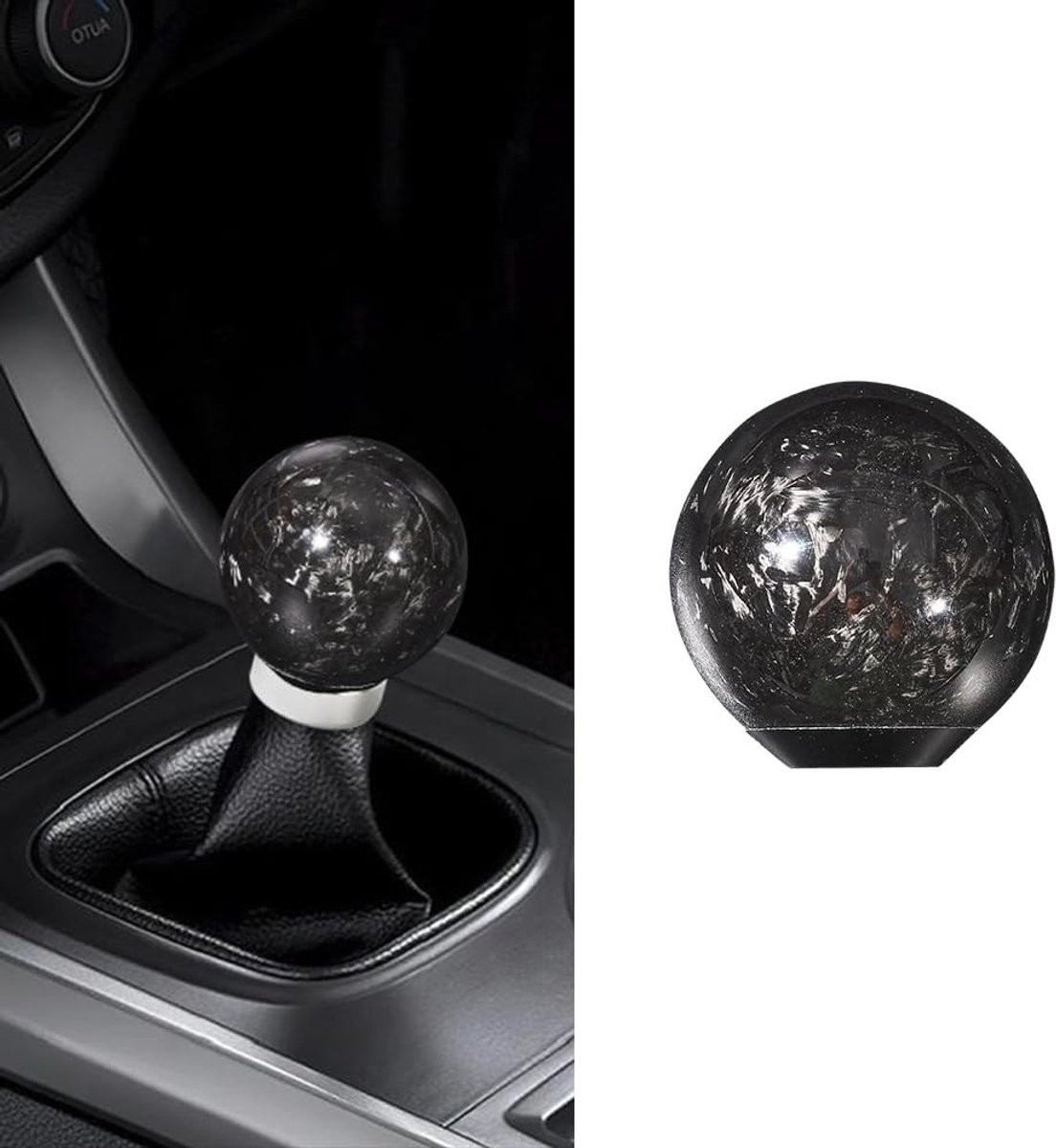 Allecto - Versnellingspook - Auto Schakelpookknop - Gesmeed Carbon Design - Mat Zwart - Versnellingshendel - Handbediend - Geschikt voor Automatisc..