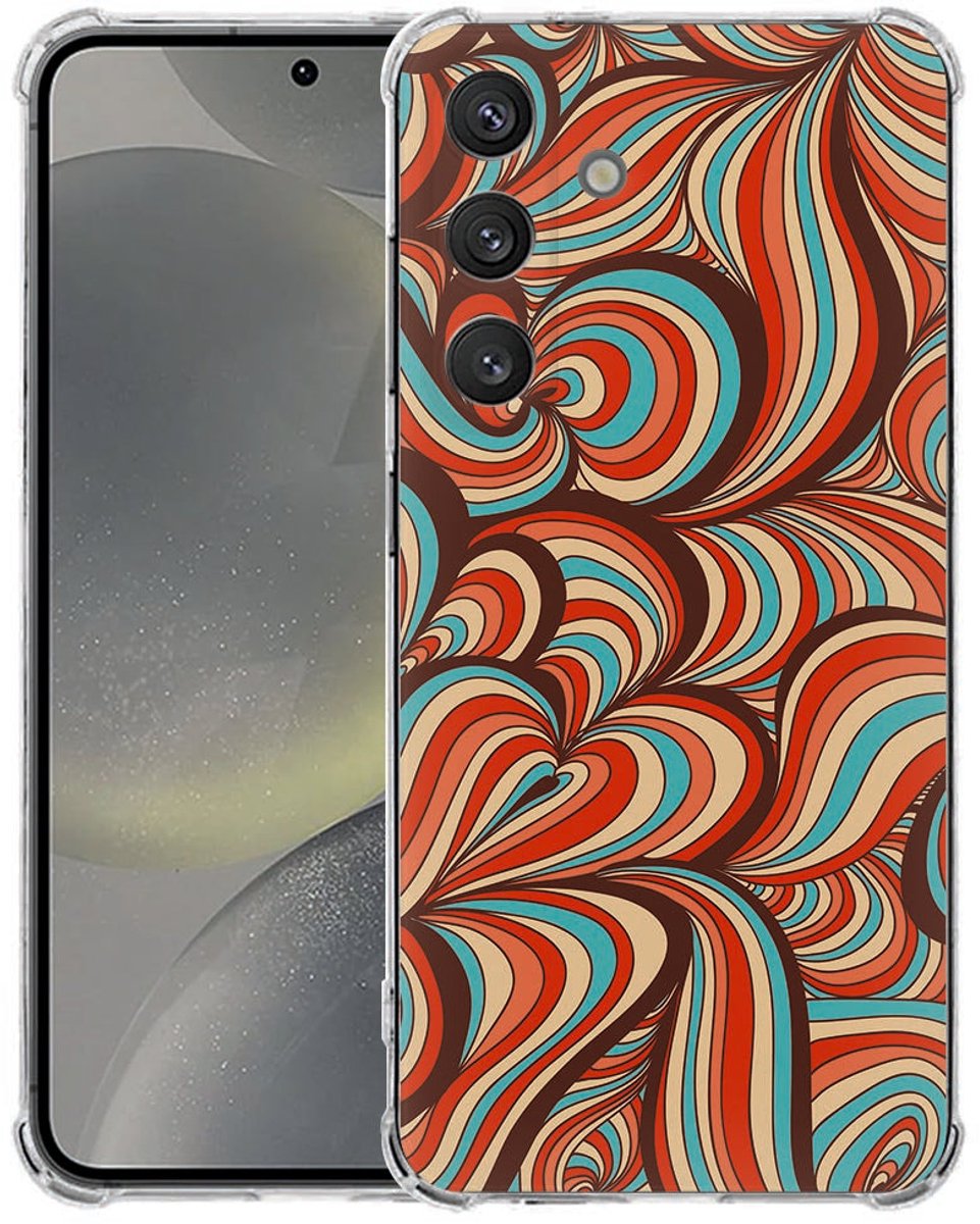 TPU Case Anti-Shock voor Softcase Samsung Galaxy S25 FE Hoesje - Retro TPU Antishock