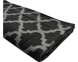 Kooi Voering Fleece - Cavia Beddengoed - Kleine Huisdieren Verzorgen - Perfecte Pasvorm - Midwest 24x48 inch - Grijs Quatrefoil