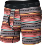 SAXX Heren Boxershort Quest Quick-Dry Mesh - Boxer met BallPark Pouch® - Onderbroek Sneldrogend & lichtgewicht - GLOBETREKKER STRIPE-MULTI - L