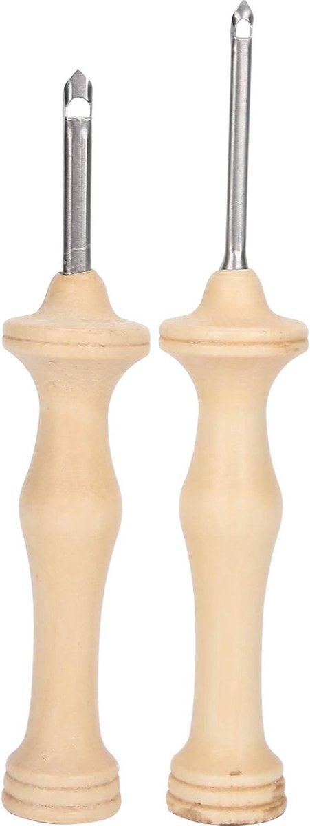 Magische Borduurpennen met Naalden - Draagbare Punch Needle met Houten Handvat voor DIY Creatieve Projecten en Borduurwerk Accessoires